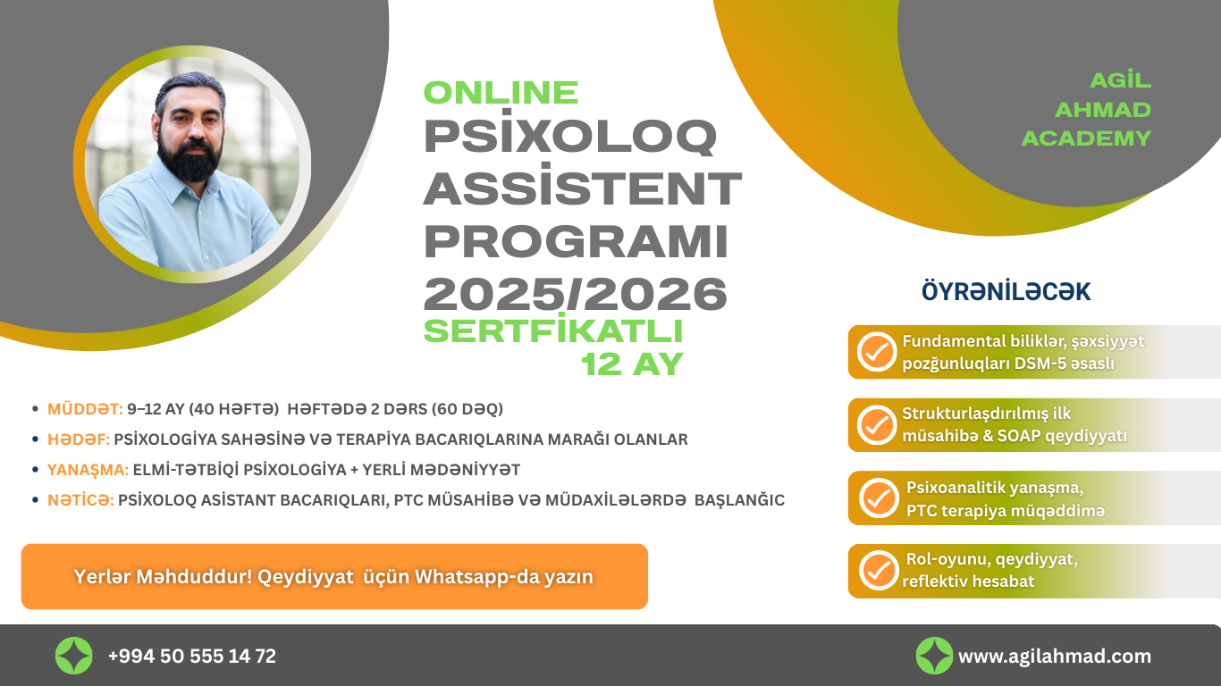 Psixoloq Assistent Proqramı: “Psixologiya Prinsipləri və Texnikaları əsasında: Köməkçi Psixoloq Bacarıqlarının İnkişafı”
